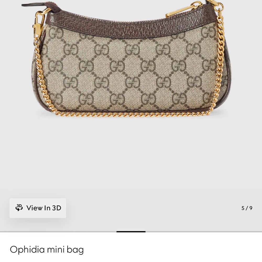 Gucci Ophidia Mini Bag - Brown and Gold - Picture 2 of 8